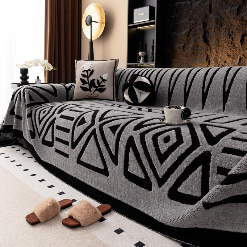 Chenille Box Cushion Sofa Slipcover