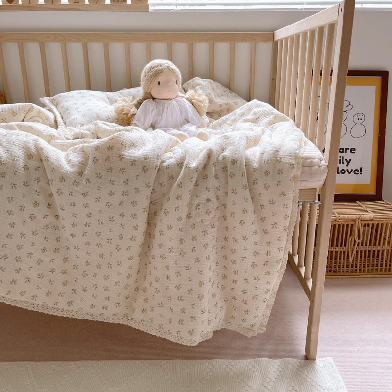 Cute Pattern 2-Layer Muslin Cotton Quilt/Blanket
