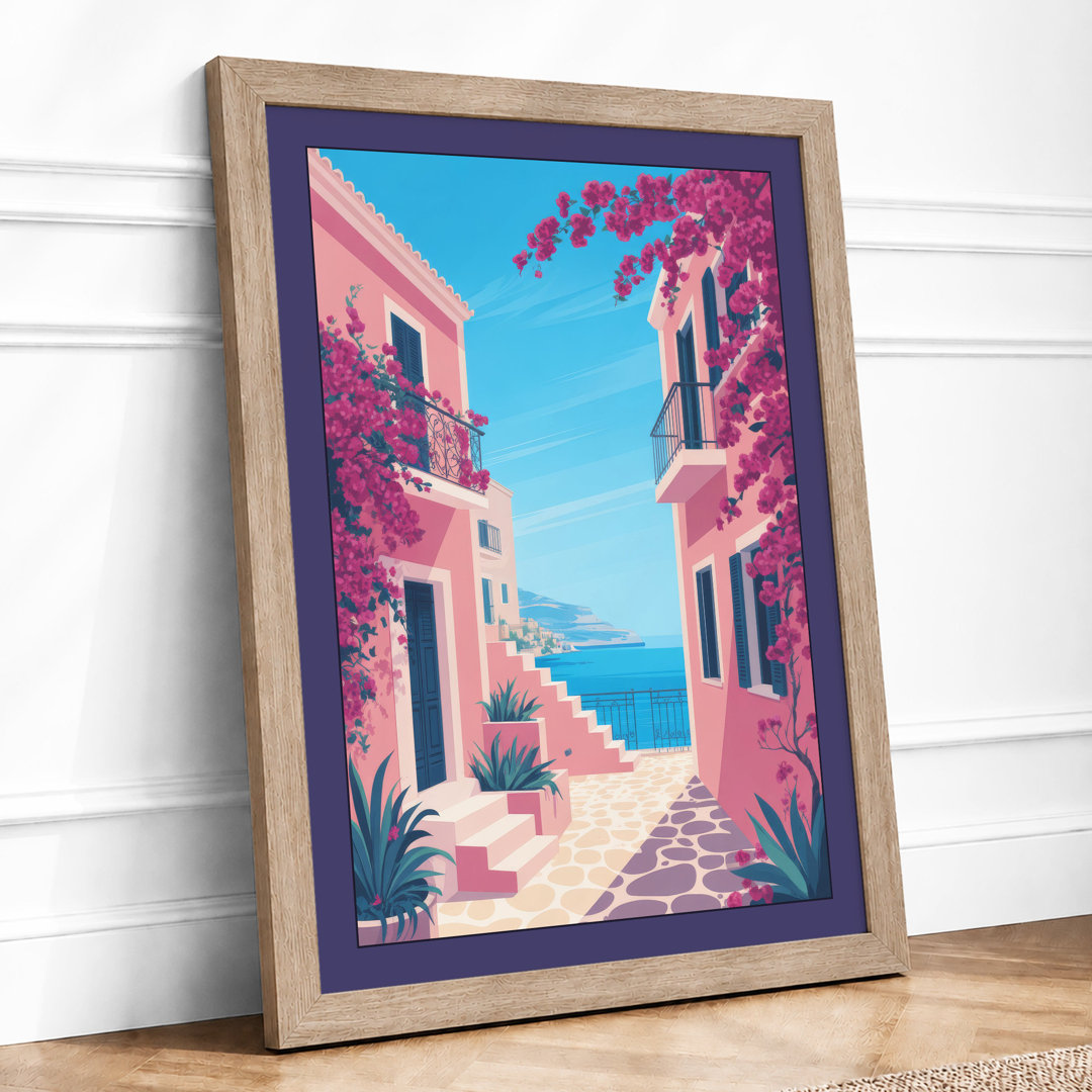 Mediterranean Escape Coastal - Framed Print
