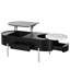 Table basse à plateau relevable de 47,2 po avec levage hydraulique, compartiments cachés pour les techniques d'utilisation de l'espace-313350320
