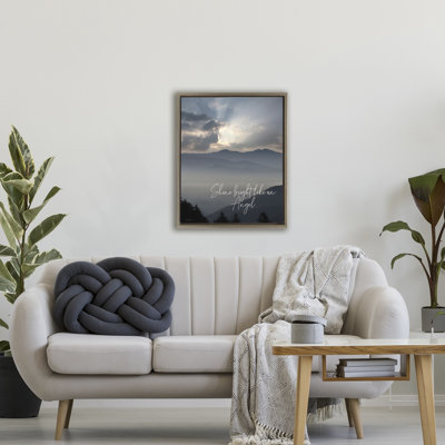 Shine Bright Mountain Landscape Floating Frame, design by Lori Deiter