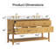 Nelson 36 in Undermount Single Sink Bathroom Vanity with White Engineered Stone Top-658965229