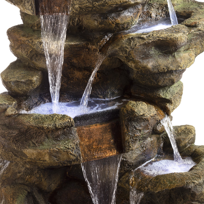Outdoor Floor Fountain with Lights