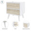 Table de bout 19W Corry Studio® Aliyya en blanc UV et gris cendré