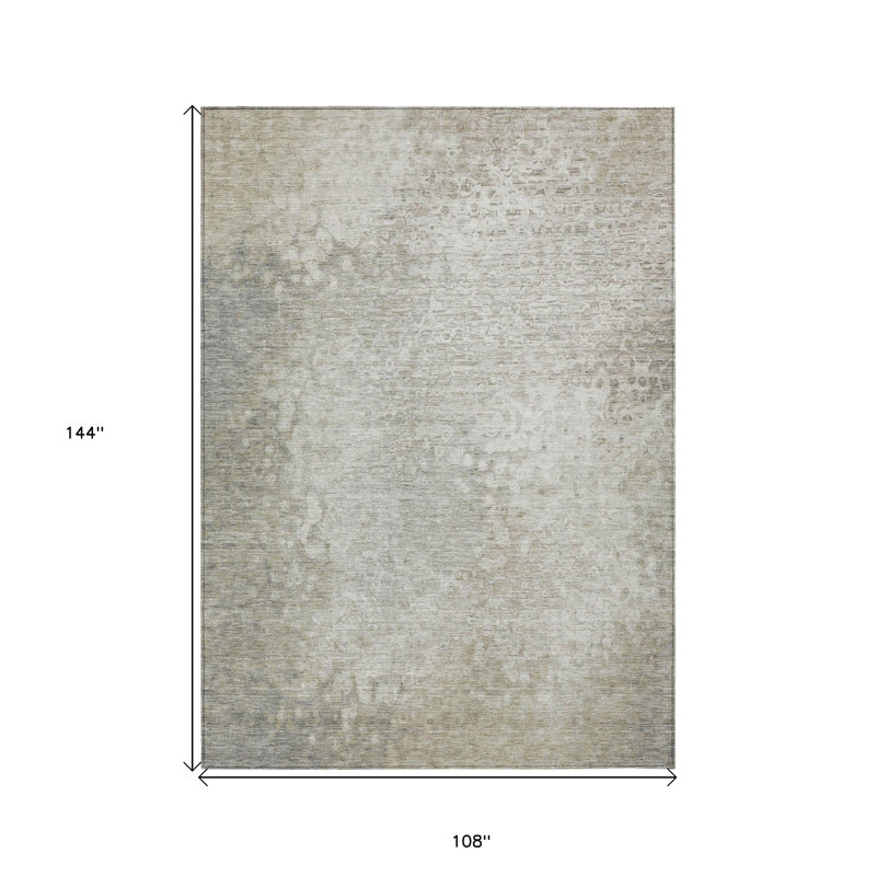 Tapis intérieur lavable antidérapant 9 pi x 12 pi beige