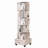 Rotating Bookshelf with Drawer, 360 Degree Display 6 Tier Corner Organizer for Small Spaces, Floor Standing Storage Rack-658040129
