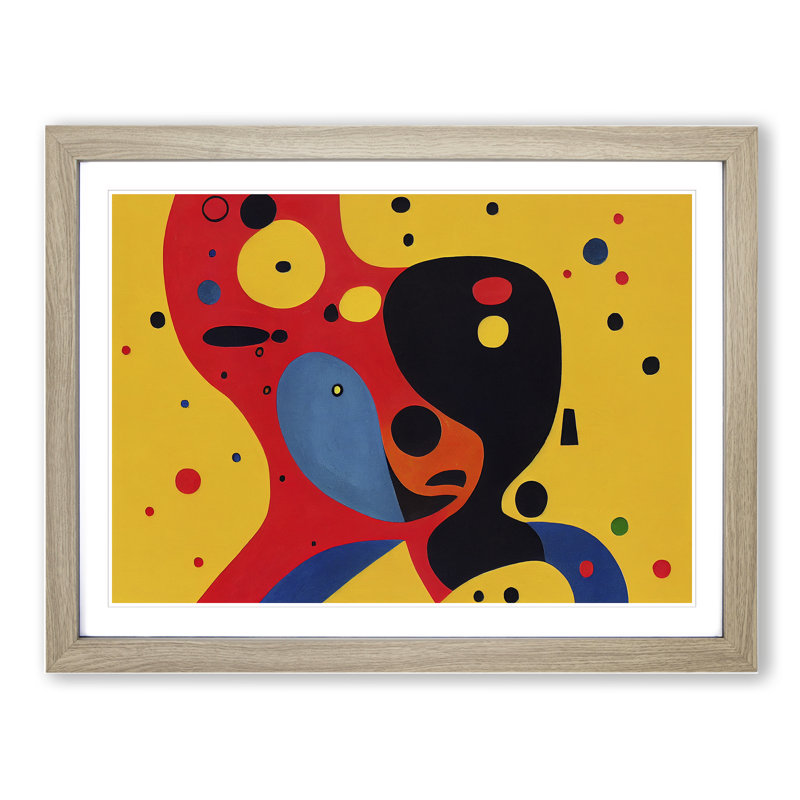 Entrancing Abstract - Single Picture Frame Print, 25cm H x 34cm W, Oak