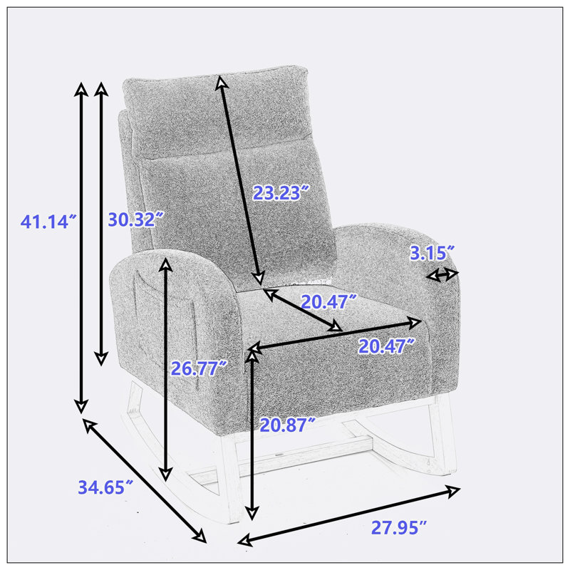 Chaise berçante Ecclesia Teddy, Ivoire