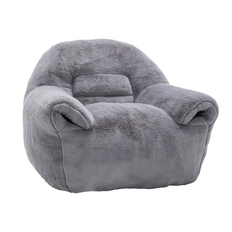 Bean Bag Chair, Comfy Bean Bag Sofa With Back Support, Faux Fur Bean Bag Chair For Adults And Kids, Stuffed Floor Sofa For Living Room, Bedroom, Apartment