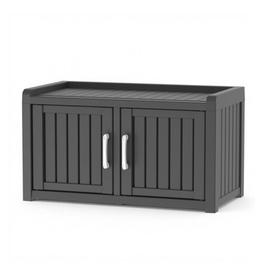  Armoire de rangement et banc de rangement pour chaussures 31,89 "à 2 portes et 8 paires