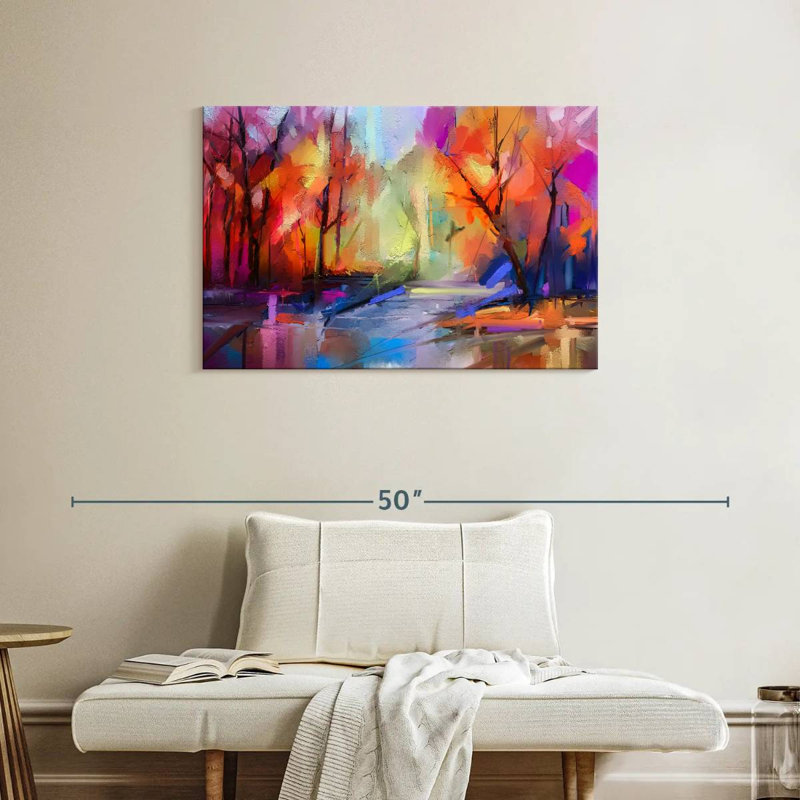Avery Forest Lake Abstract, 24" H x 36" W