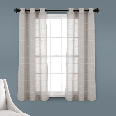 Paire de rideaux transparents avec œillets Farmhouse