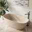 55" X 27" Freestanding Tub Solid Surface Stone Resin Soaking Bathtub, Bisque-126557776