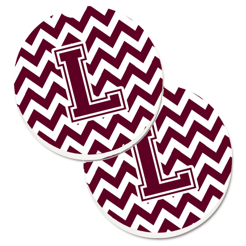 Sous-verre pour voiture, L, Blanc / Marron