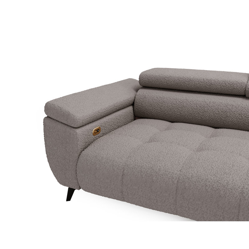Temecia 3 Seater Corner Sofa , Right Hand Facing, Brown