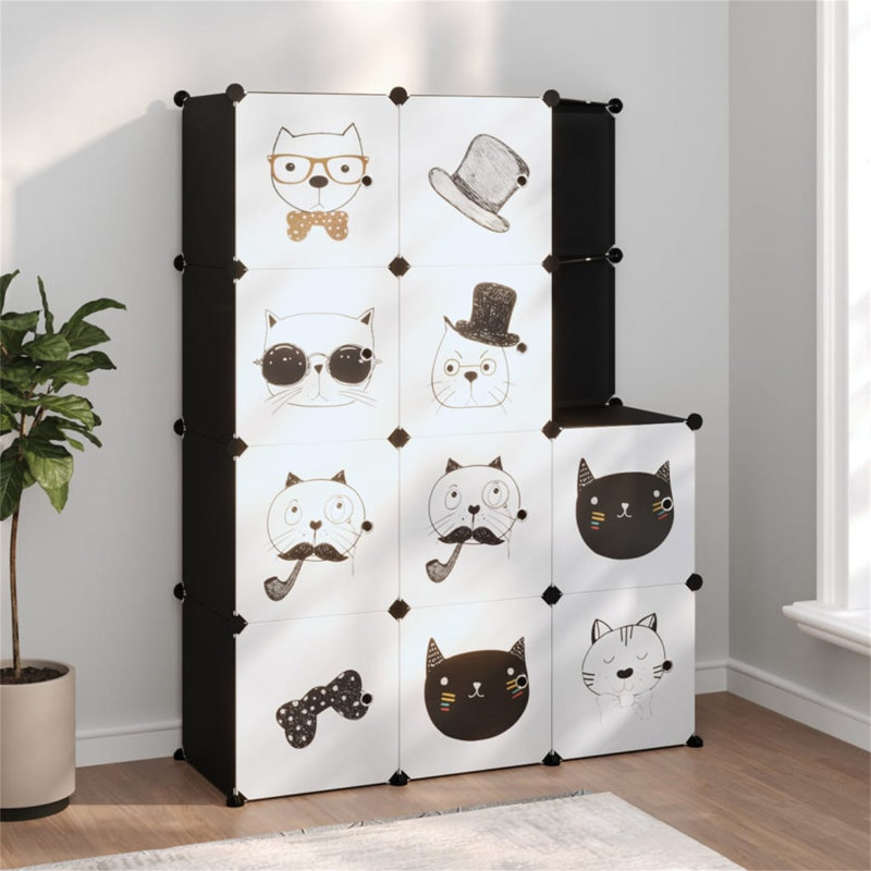 10 Pair Shoe Storage Box, Black