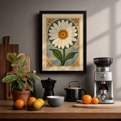 Framed Daisy Study Botanical - Framed Print