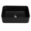 Lavabo de salle de bain vasque rectangulaire en céramique noire 19 po x 15 po