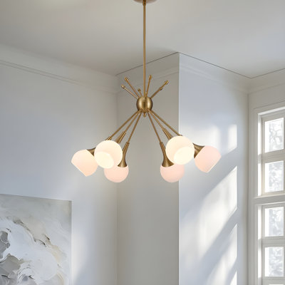 6 Light Mid-century Sputnik Chandelier