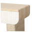 Console beige moderne avec tiroirs cannelés - Table d'entrée 47,2 po pour le couloir, le salon et la salle à manger