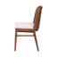 Chaise de salle à manger moderne en bois d'acacia et en ruppie maritime noyer brun bohémien moderne