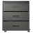 Heavy-Duty Metal Storage Cabinet With Wheels - 3 Drawer Tool Cabinet For Garage, Office, And Home Organizer Solutions, Black/Gray