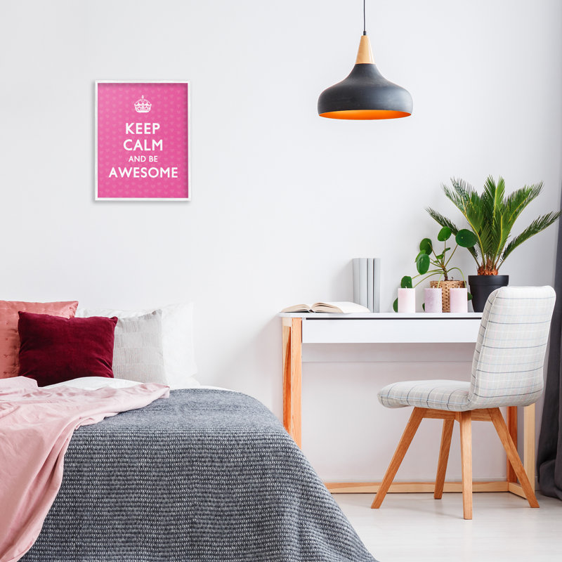 «Keep Calm Be Awesome», estampe numérique encadrée par Nataly White, H 20 po x l 16 po