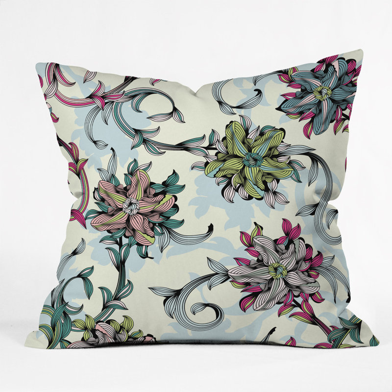 Coussin en polyester Blooms, 16 po x 16 po