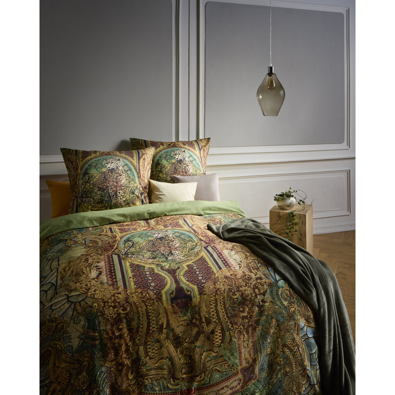 Fleuresse Bed Art S Sateen and Cotton Floral and Animal Print Duvet Cover Set with Pillow Shams