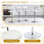 Ensemble de 2 tables rondes à hauteur de bar 23,6 po avec 2 tabourets blanc / argent contemporain-1163454386