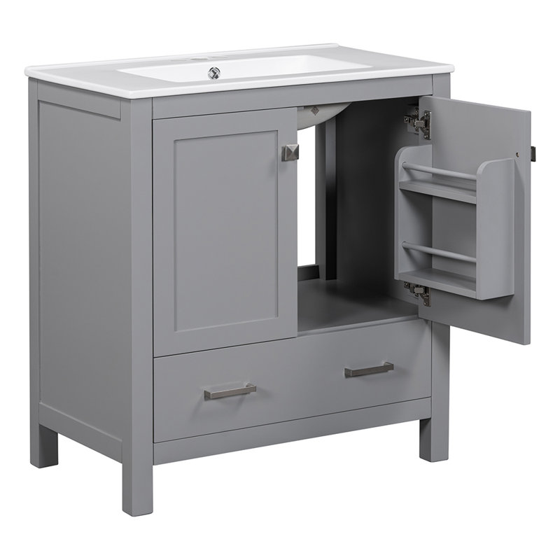 Meuble-lavabo simple avec plateau Hymir 30,01, Blanc