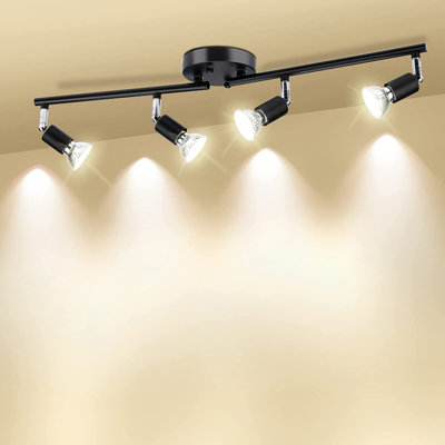 24.8'' 4 -Light Swing Arm Track Track Kit with Dimmable and Adjustable Head
