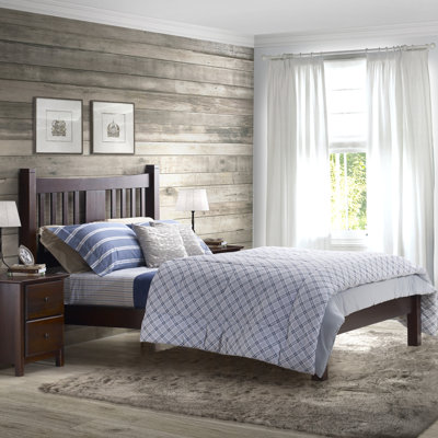 Shaker Solid Wood Slat Bed
