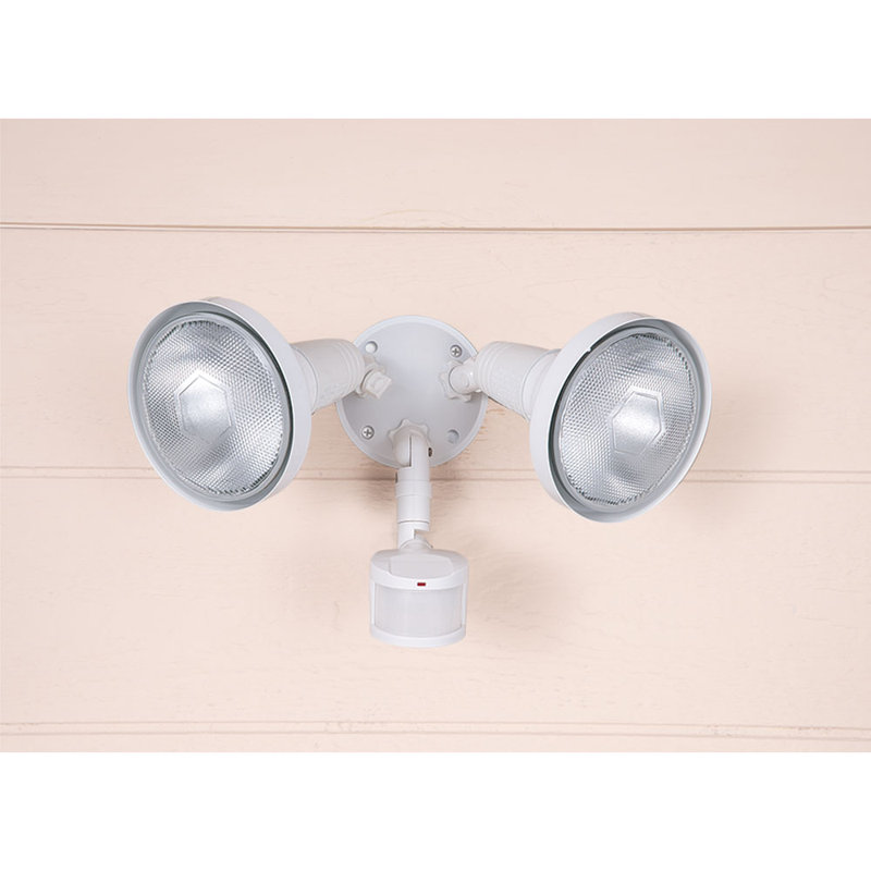 Flood Light with Motion Sensor, White