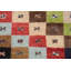 Tapis à carreaux en laine Gabbeh Kashkoli noué à la main 3 x 5