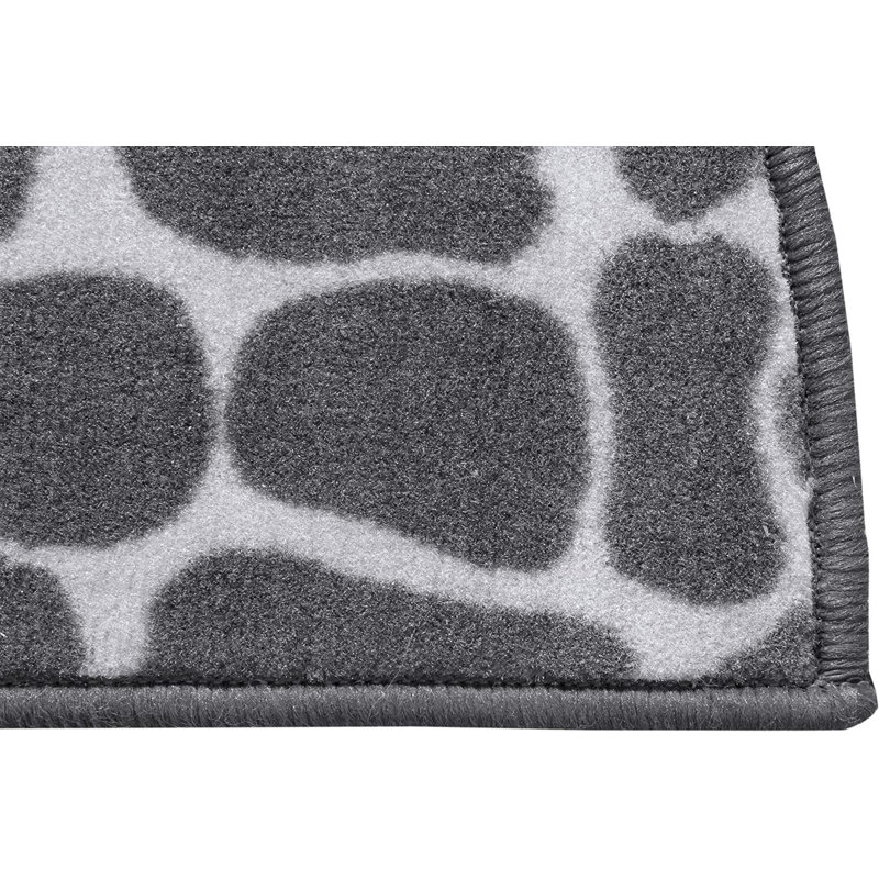 Ensemble de tapis touffetés en nylon gris clair Guglielmina, Rectangle 2 pi x 3 pi