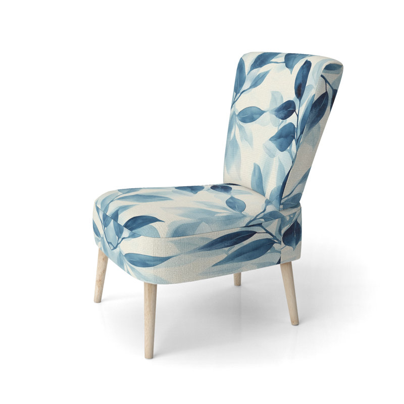 Chaise d'appoint Leaves - Chaise d'appoint Blue Leaves Botanical Wash I, Side Chair Armless