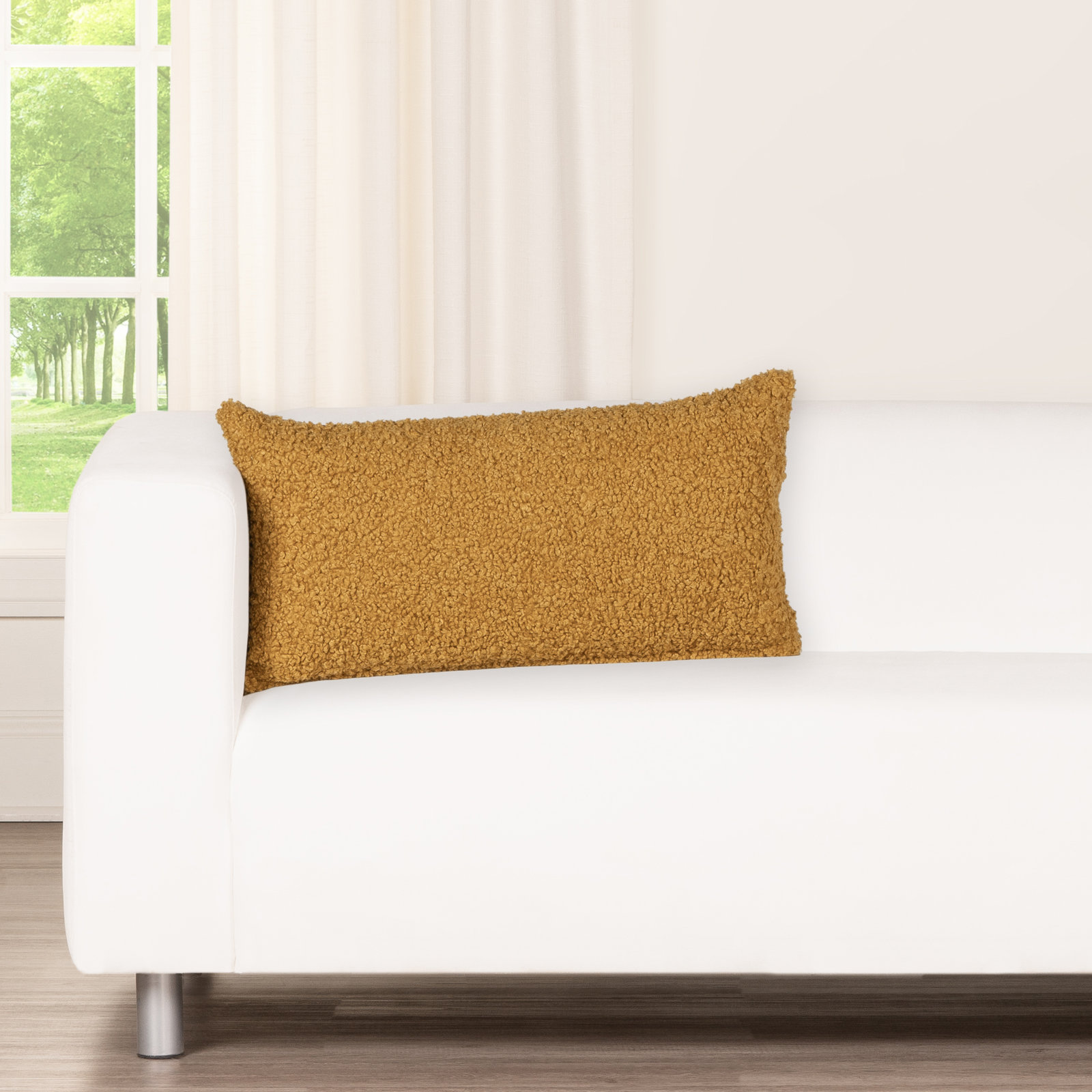 Tiffany Honey 20" x 20" Throw Pillow, Polyester, Yellow, 
Rectangle 14"H x 36"W