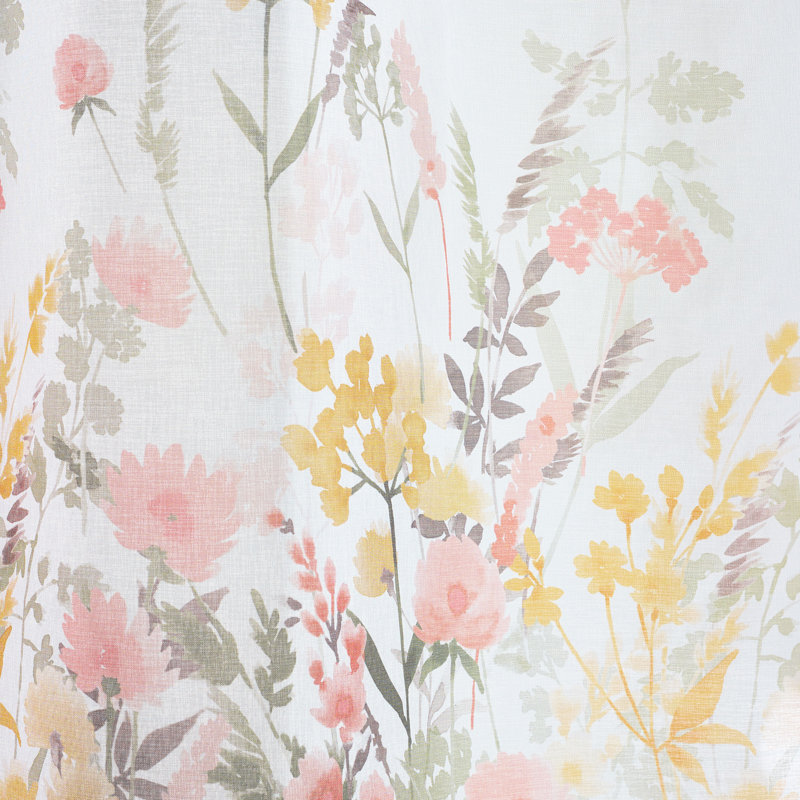 Countryside Floral Slot Top Voile Curtain Panel, 139.7cm Width x 183cm Drop