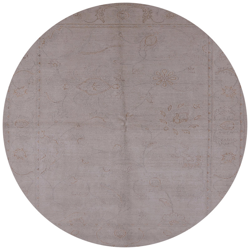 Wool Oriental Indoor Rug, Round 3'