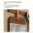 Modern Minimalist Rubberwood Wall-Mounted With Hooks Full-Length Mirror