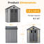Outdoor Resin Storage Shed, Heavy-Duty Plastic Shed with Reinforced Floor, Windows & Mesh Vents, Lockable Door, Garden Shed