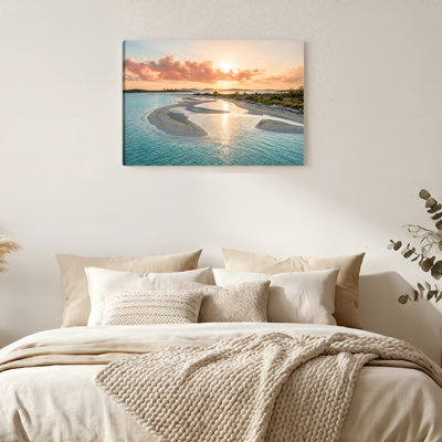 Art mural sur toile Gallery Wrap pour le salon, la chambre à coucher, le bureau ou le vestibule - Décoration murale décorative avec coucher de soleil