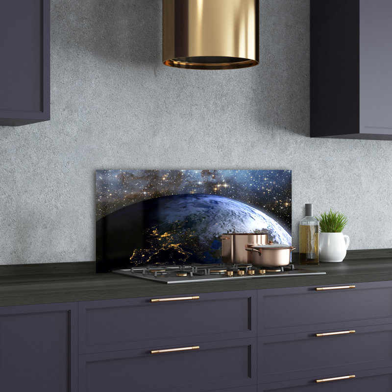 Bertalan 50cm W x 100cm L Glass Peel and Stick Panel