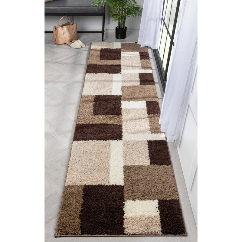 Tapis beige / brun Marci, Rectangle 7 pi 10 po x 9 pi 10 po