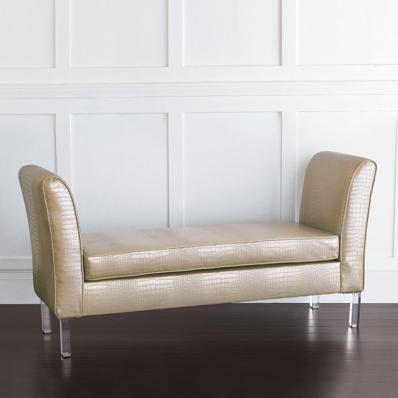 Banc rembourré Valentina, H 32 po x l 66 po x P 21 po