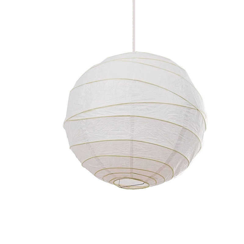 Paper Round Pendant Shade ( Clip On ) in White, 35cm H x 35cm W x 35cm D