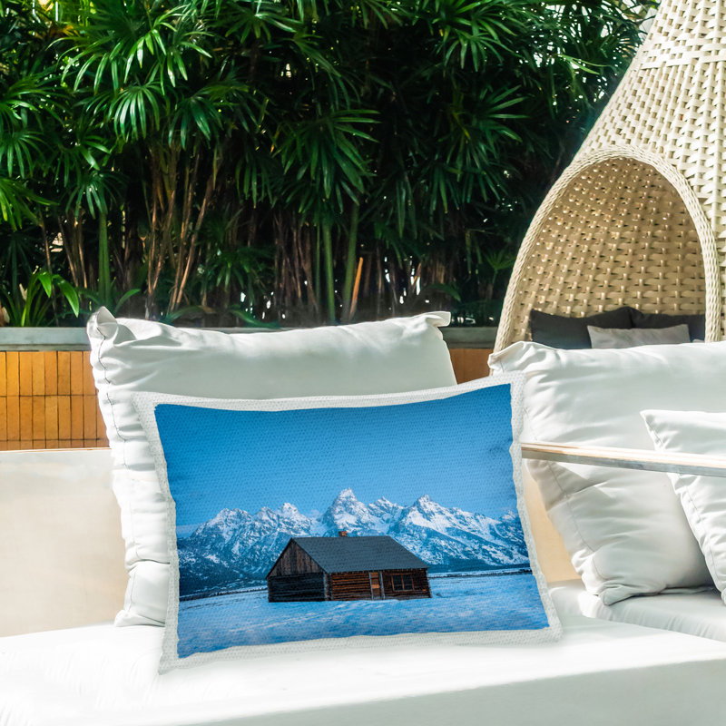 Polyester Lumbar Rectangular Indoor/Outdoor Pillow Cover & Insert