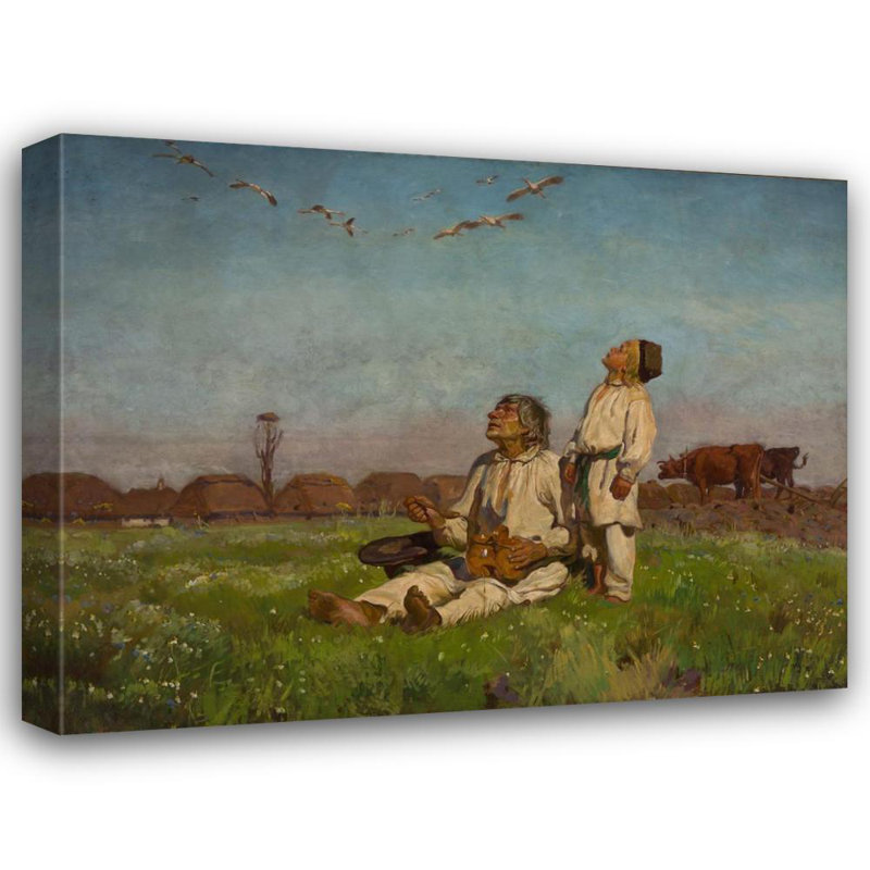 «Storks» par Jozef Chelmonski - Art mural sur toile tendue avec châssis, H 18 po x l 14 po