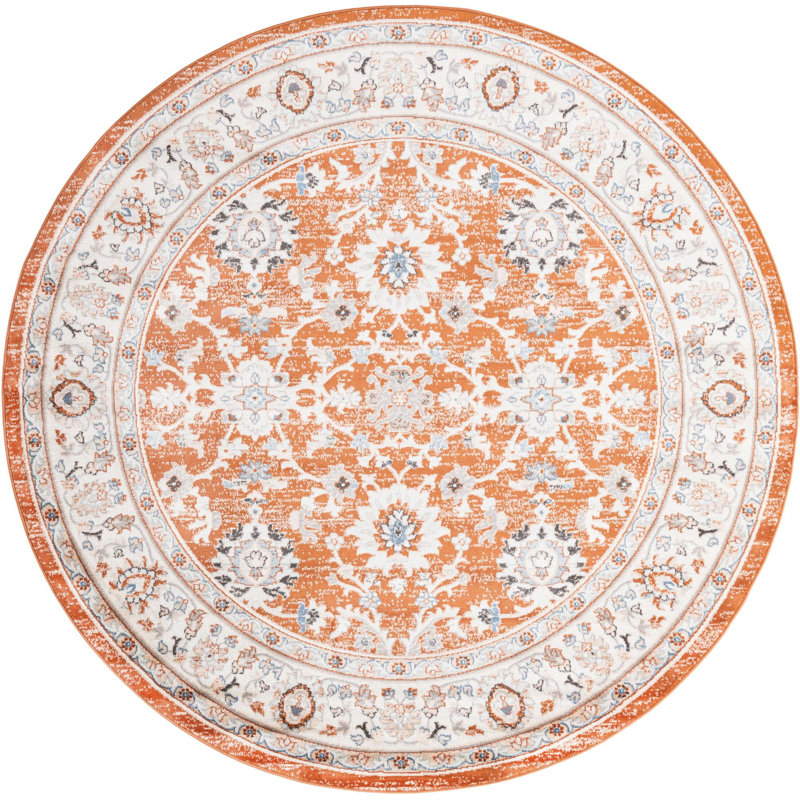 Architha Abstract Indoor Rug, Round 7'10"